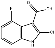 2-chloro-4-fluoro-1H-indole-3-carboxylic acid Struktur