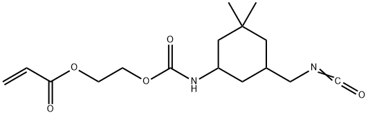 2-Propenoic acid, 2-[[[[5-(isocyanatomethyl)-3,3-dimethylcyclohexyl]amino]carbonyl]oxy]ethyl ester 结构式