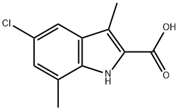 5-chloro-3,7-dimethyl-1H-indole-2-carboxylic acid,1783932-40-0,结构式