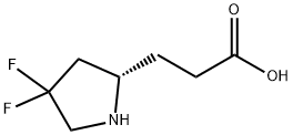2-Pyrrolidinepropanoic acid, 4,4-difluoro-, (2S)- 结构式