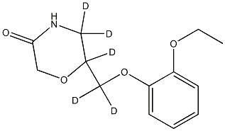 5,5,6-trideuterio-6-[dideuterio-(2-ethoxyphenoxy)methyl]morpholin-3-one Struktur