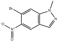 6-溴-1-甲基-5-硝基-1H-吲唑, 1801267-08-2, 结构式