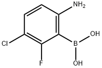 (6-amino-3-chloro-2-fluorophenyl)boronic acid, 1802430-56-3, 结构式