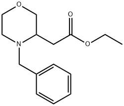ethyl 2-(4-benzylmorpholin-3-yl)acetate 结构式