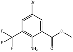 2-Amino-5-bromo-3-trifluoromethyl-benzoic acid methyl ester Structure