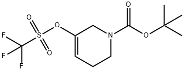 TERT-BUTYL 3-(TRIFLUOROMETHYLSULFONYLOXY)-5,6-DIHYDROPYRIDINE-1(2H)-CARBOXYLATE Structure