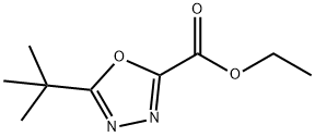 エチル 5-TERT-ブチル-1,3,4-オキサジアゾール-2-カルボキシレート 化学構造式