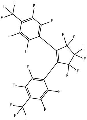 1,2-ビス[2,3,5,6-テトラフルオロ-4-(トリフルオロメチル)フェニル]-3,3,4,4,5,5-ヘキサフルオロ-1-シクロペンテン 化学構造式
