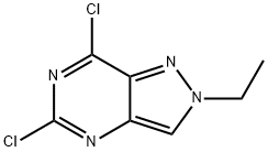 5,7-dichloro-2-ethyl-2H-pyrazolo[4,3-d]pyrimidine Structure