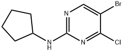 5-bromo-4-chloro-N-cyclopentylpyrimidin-2-amine Structure
