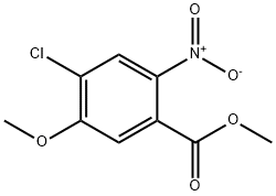 4-クロロ-5-メトキシ-2-ニトロ安息香酸メチル 化学構造式