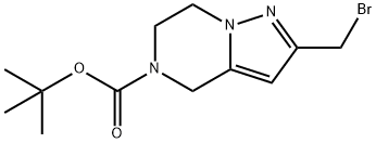 tert-butyl 2-(bromomethyl)-6,7-dihydropyrazolo[1,5-a]pyrazine-5(4H)-carboxylate Struktur