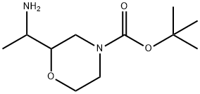 2-(1-アミノエチル)モルホリン-4-カルボン酸TERT-ブチル 化学構造式