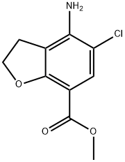 5-氯-4-氨基-2,3-二氢苯并呋喃-7-甲酸, 182808-04-4, 结构式
