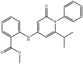methyl 2-((6-isopropyl-2-oxo-1-phenyl-1,2-dihydropyridin-4-yl)amino)benzoate, 1831094-06-4, 结构式