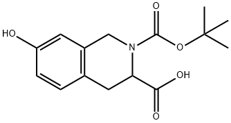 7-hydroxy-2,3(1H)-Isoquinolinedicarboxylic acid, 3,4-dihydro- 2-(1,1-dimethylethyl) ester Struktur