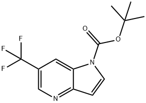 tert-butyl 6-(trifluoromethyl)-1H-pyrrolo[3,2-b]pyridine-1-carboxylate Struktur