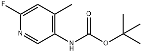 (6-Fluoro-4-methyl-pyridin-3-yl)-carbamic acid tert-butyl ester Structure