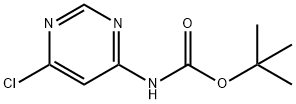 (6-氯嘧啶-4-基)氨基甲酸叔丁酯 结构式