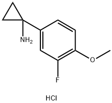 1-(3-Fluoro-4-methoxyphenyl)cyclopropanamine, 1860028-22-3, 结构式
