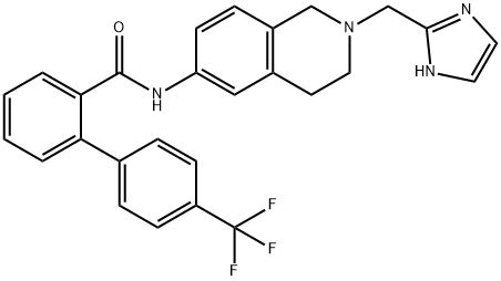 [1,1'-Biphenyl]-2-carboxamide, N-[1,2,3,4-tetrahydro-2-(1H-imidazol-2-ylmethyl)-6-isoquinolinyl]-4'-(trifluoromethyl)-|186390-35-2