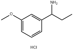 1-(3-methoxyphenyl)propan-1-amine hydrochloride 化学構造式