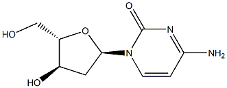 4-amino-1-[(2R,4R,5S)-4-hydroxy-5-(hydroxymethyl)oxolan-2-yl]pyrimidin-2-one 结构式