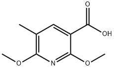 2,6-Dimethoxy-5-methylpyridine-3-carboxylic acid Struktur