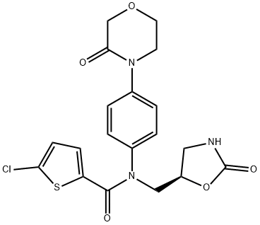 (R)-5-chloro-N-(4-(3-oxomorpholino)phenyl)-N- ((2-oxooxazolidin-5-yl)methyl)thiophene-2-carboxamide Struktur
