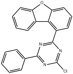 2-Chloro-4-(1-dibenzofuranyl)-6-phenyl-1,3,5-triazineine Structure