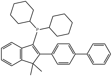 (2-[1,1'-biphenyl]-4-yl-1,1-dimethyl-1H-inden-3-yl)dicyclohexylPhosphine,1883369-91-2,结构式
