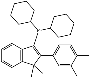 dicyclohexyl[2-(3,4-dimethylphenyl)-1,1-dimethyl-1H-inden-3-yl]Phosphine Structure