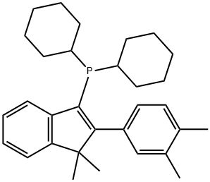 dicyclohexyl[2-(3,4-dimethylphenyl)-1,1-dimethyl-1H-inden-3-yl]Phosphine 结构式