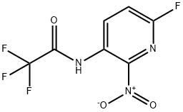 2,2,2-Trifluoro-N-(6-fluoro-2-nitro-pyridin-3-yl)-acetamide 结构式