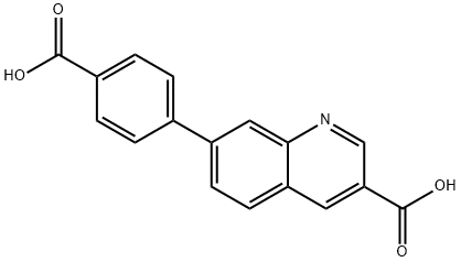 7-(4-carboxyphenyl)quinoline-3-carboxylic acid Structure