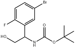 tert-butyl(1-(5-bromo-2-fluorophenyl)-2-HYDROxyethyl)carbamate 化学構造式