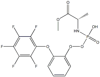 (S)-methyl 2-(((S)-(perfluorophenoxy)(phenoxy)phosphoryl)amino)propanoate Structure