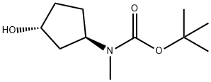 tert-butyl N-[(1R,3R)-3-hydroxycyclopentyl]-N-methylcarbamate Structure