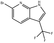 6-Bromo-3-trifluoromethyl-1H-pyrrolo[2,3-b]pyridine, 1934574-07-8, 结构式