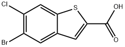 5-Bromo-6-chloro-benzo[b]thiophene-2-carboxylic acid Structure
