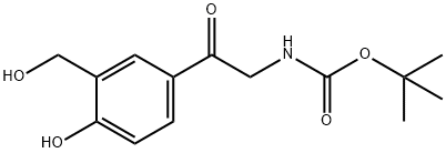Carbamic acid,N-[2-[4-hydroxy-3-(hydroxymethyl)phenyl]-2-oxoethyl]-,1,1,-dimethylethyl ester Structure