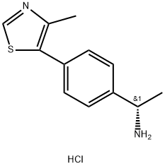(S)-1-(4-(4-甲基噻唑-5-基)苯基)乙-1-胺盐酸盐, 1948273-01-5, 结构式