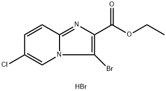 3-Bromo-6-chloro-imidazo[1,2-a]pyridine-2-carboxylic acid ethyl ester hydrobromide 结构式
