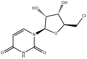 1-[5-(chloromethyl)-3,4-dihydroxy-oxolan-2-yl]pyrimidine-2,4-dione Structure