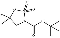 3-BOC-5,5-二甲基-1,2,3-氧杂噻唑烷-2,2-二氧化物, 1956378-90-7, 结构式