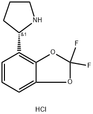 (S)-2-(2,2-Difluorobenzo[d][1,3]dioxol-4-yl)pyrrolidine hydrochloride Structure