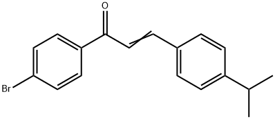 (2E)-1-(4-bromophenyl)-3-[4-(propan-2-yl)phenyl]prop-2-en-1-one Struktur