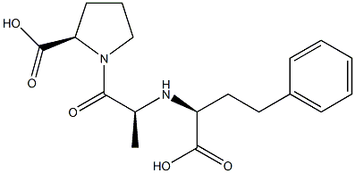D-脯氨酸，N-[（（1S）-1-羧基-3-苯基丙基] -L-丙氨酰-,196083-21-3,结构式