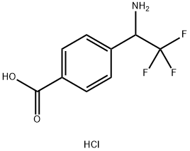 4-(1-Amino-2,2,2-trifluoro-ethyl)-benzoic acid hydrochloride Structure