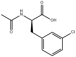 N-乙酰基-D-3-氯苯丙氨酸,197087-50-6,结构式